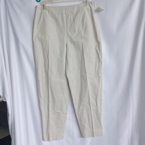 NWT Talbots Petite Plus Size Stretch Cotton Blend Khaki Classic Side Zip Pant